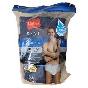 Assorted Blue - Hanes Men's 8-Pack Best Comfort & Fit Tagless Flex Waistband No